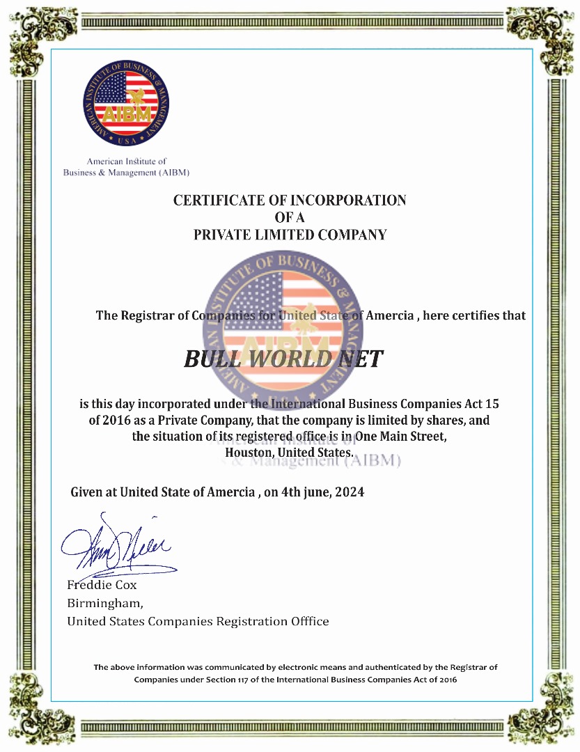Company Certification